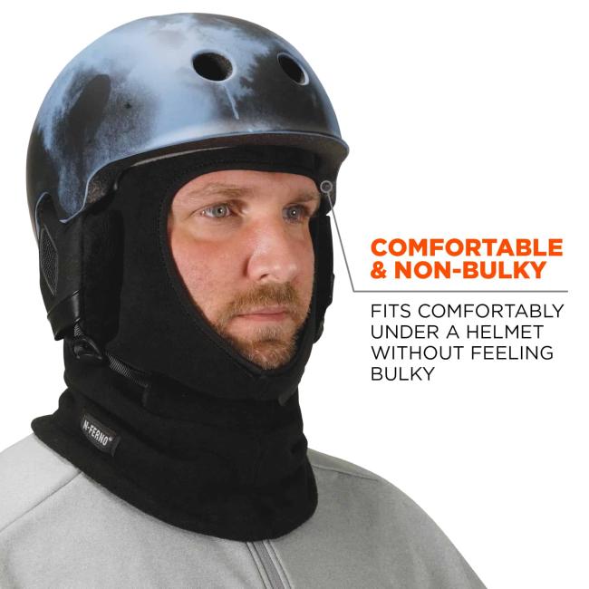 Comfortable & non-bulky: fits comfortably under a helmet without feeling bulky