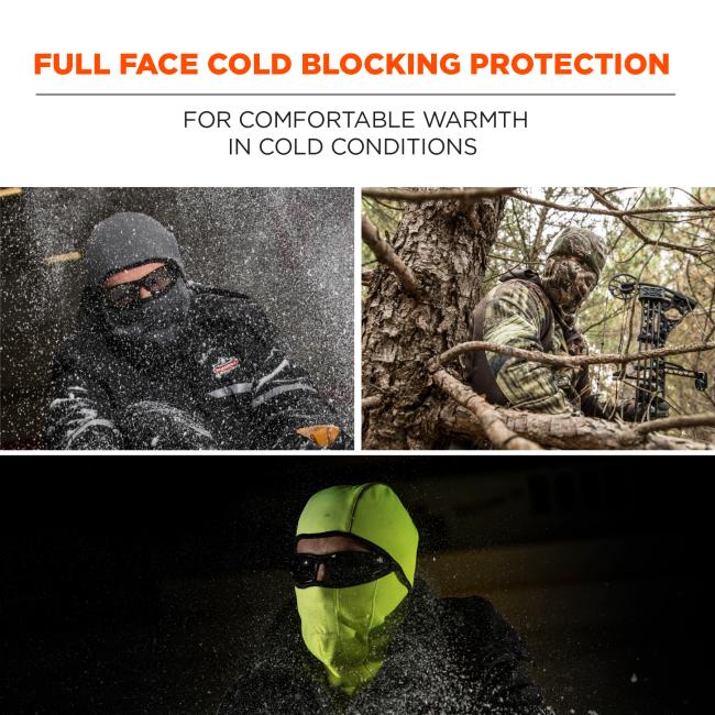 Full face cold blocking protection: for comfortable warmth in cold conditions