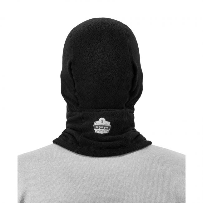 Balaclava on model facing back