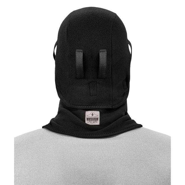 Balaclava on model facing backwards