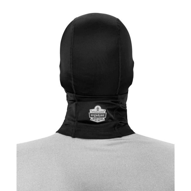 Balaclava on model - facing backward