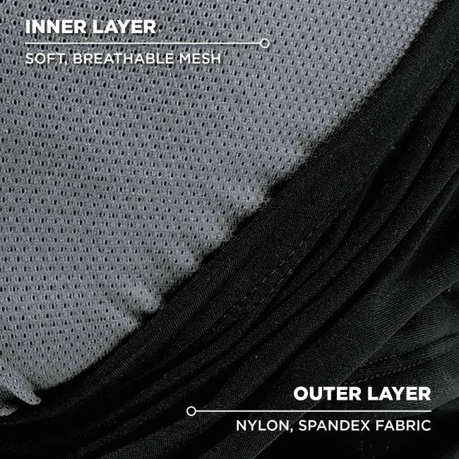 inner layer: soft breathable mesh. outer layer: nylon spandex fabric image 3