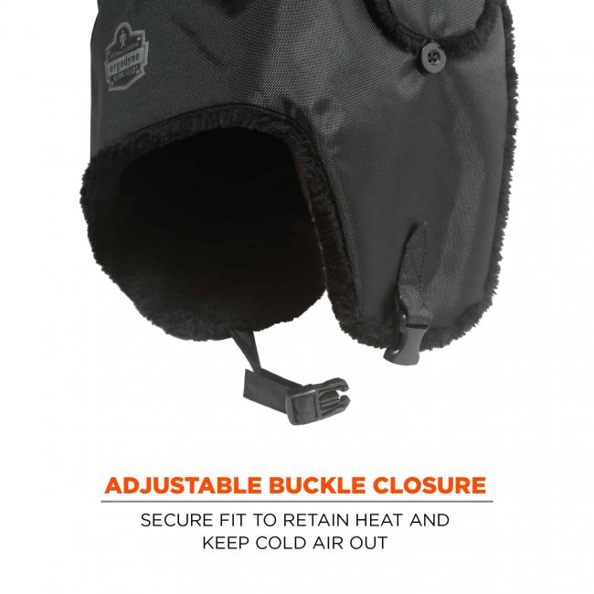 Adjustable buckle closure: secure fit to retain heat and keep cold air out