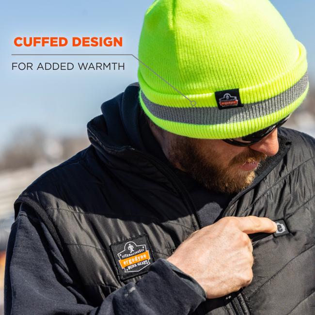 Cuffed design for added warmth
