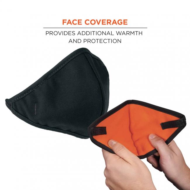 Face coverage: provides additional warmth and protection