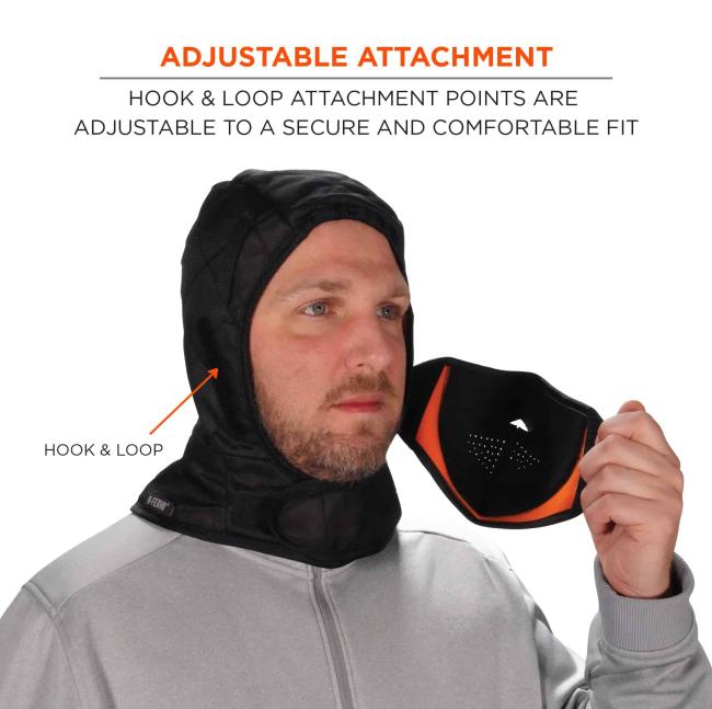 Adjustable attachment: hook & loop attachment points are adjustable to a secure and comfortable fit.