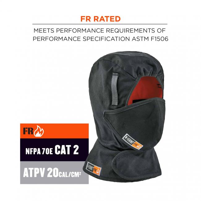FR rated: meets performance requirements of performance specifications ASTM F1506. NFPA 70 E CAT 2 // ATPV 20 CAL/CM2