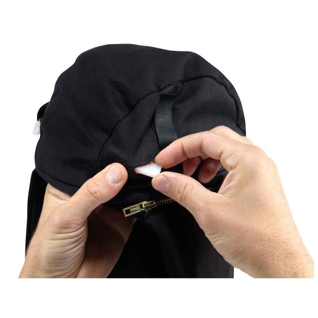 6885 Shoulder Black Two- Way FR Winter Liner Hard Hat Winter Liner image 8