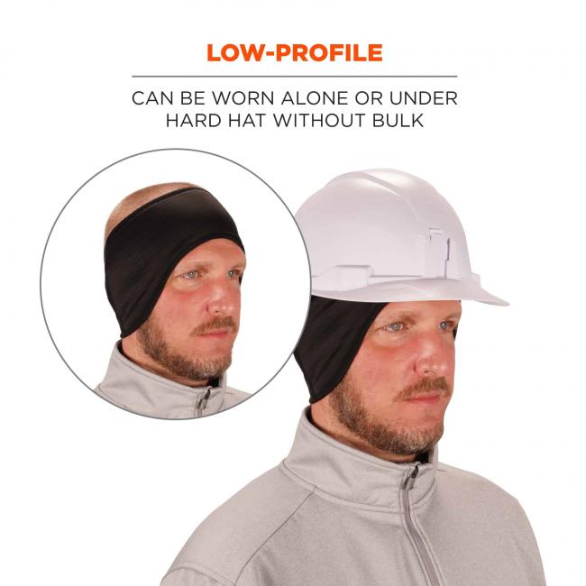 Low-profile: Can be worn alone or under hard hat without bulk