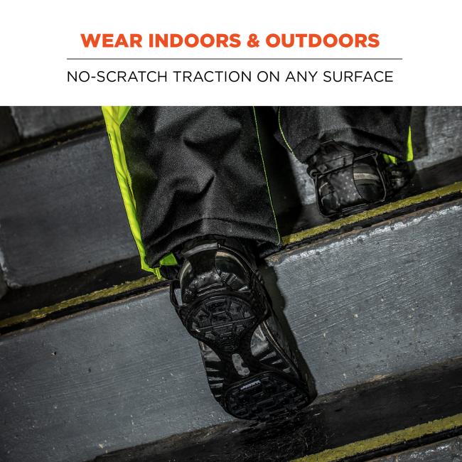 Wear indoors & outdoors: No-scratch traction on any surface