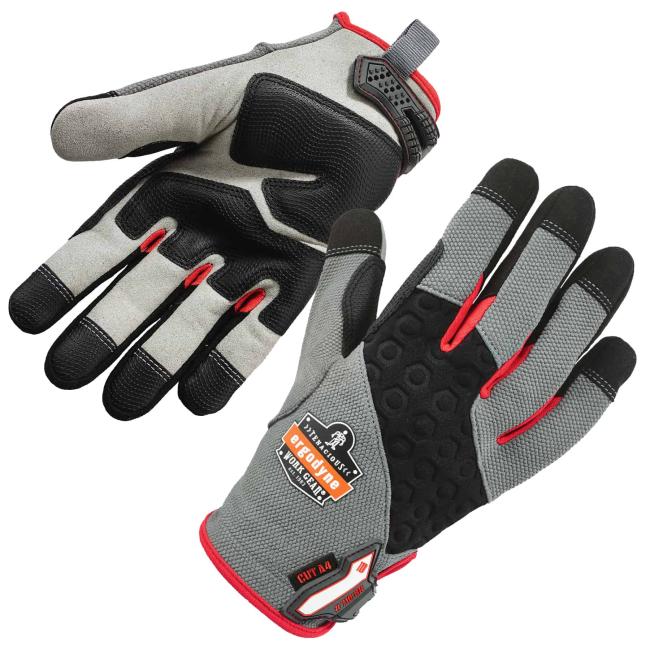 Front and back of gloves