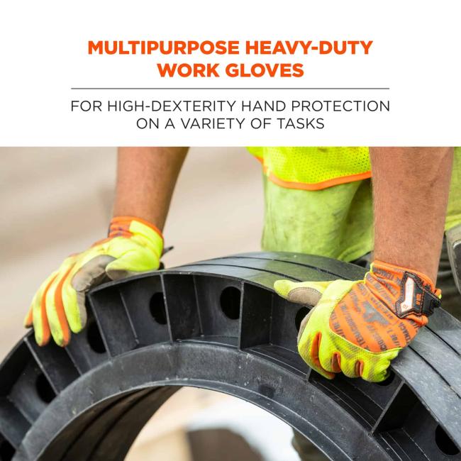 Multipurpose heavy-duty work gloves: for high-dexterity hand protection on a variety of tasks