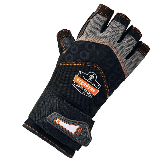 910 S Black Impact Gloves w/Wrist Support image 1