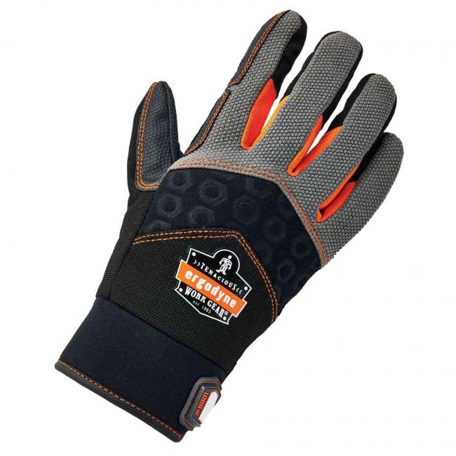 9001 S Black Full-Finger Impact Gloves image 1