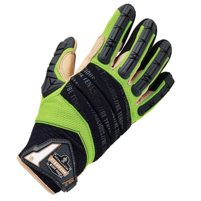 924LTR S Lime Hybrid Dorsal Impact-Reducing Gloves image 1
