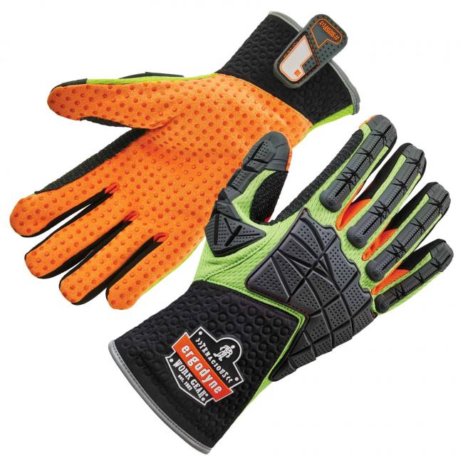 925F(x) S Lime Standard Dorsal Impact-Reducing Gloves image 1