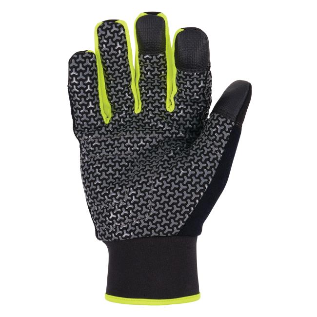 Palm view of insulated freezer gloves