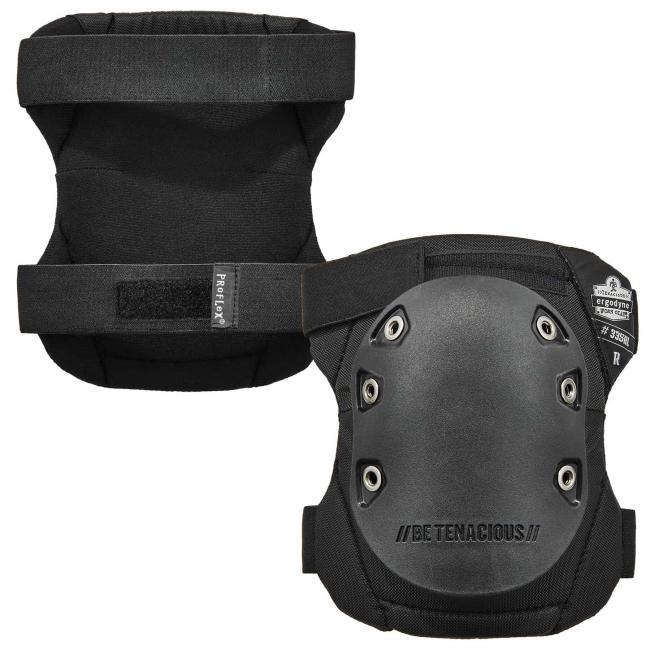 335HL Black Cap Rubber Cap Knee Pads - H&L paired image 1