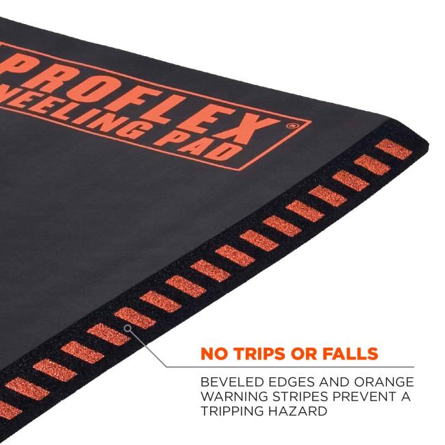 No trips or falls: beveled edges and orange warning stripes prevent a tripping hazard