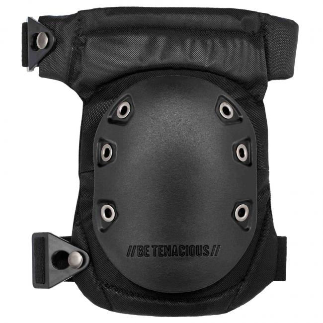 435 Black Cap Hinged Rubber Cap Gel Knee Pad w/ Buckles image 2
