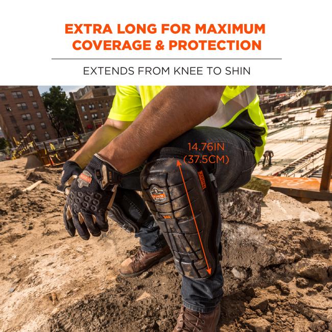 Extra long for maximum coverage and protection: extends from shin to knee (14.76in/37.5cm)
