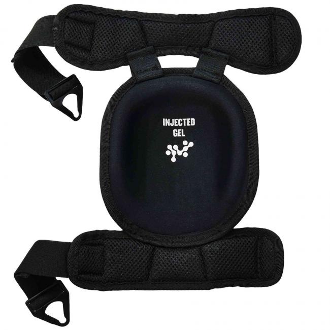 Back of knee pad with strap detail