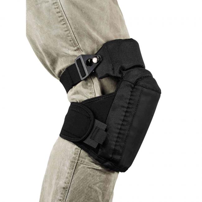 Profile of knee pad on leg