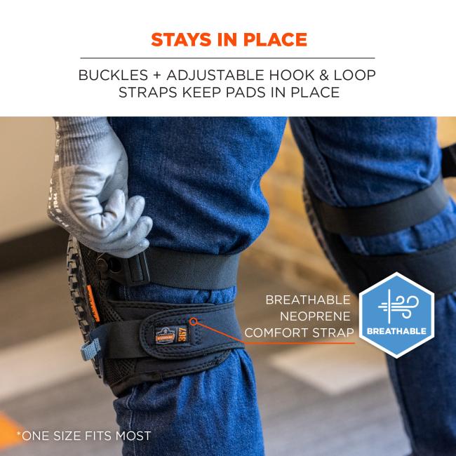 Lightweight gel comfort: lightweight gel + EVA foam cushions and supports without compromising mobility. Diagram shows layers of gel and EVA foam.
