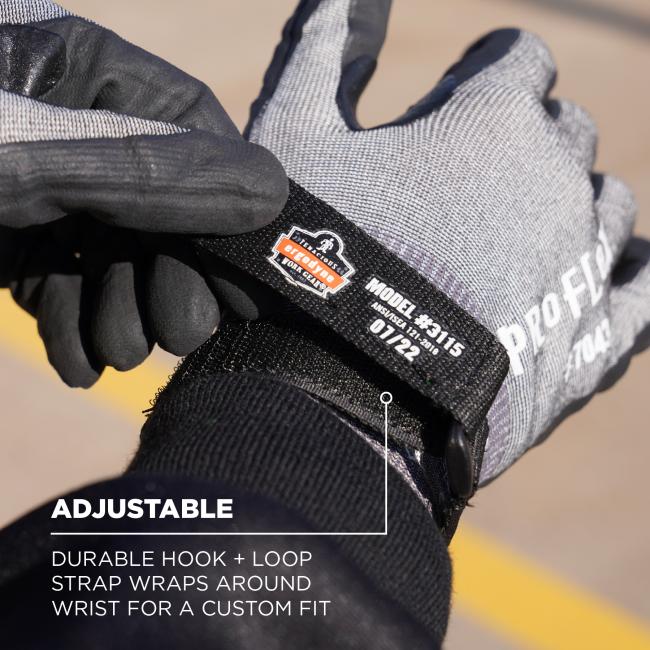Adjustable: durable hook and loop strap wraps around wrist for a custom fit