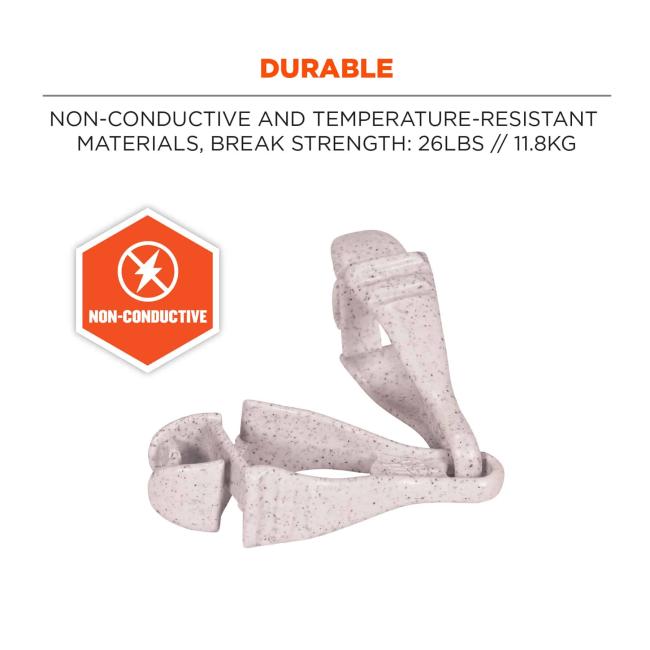 durable: non-conductive and temperature-resistant materials. break strength: 26lbs // 11.8kg.  image 4