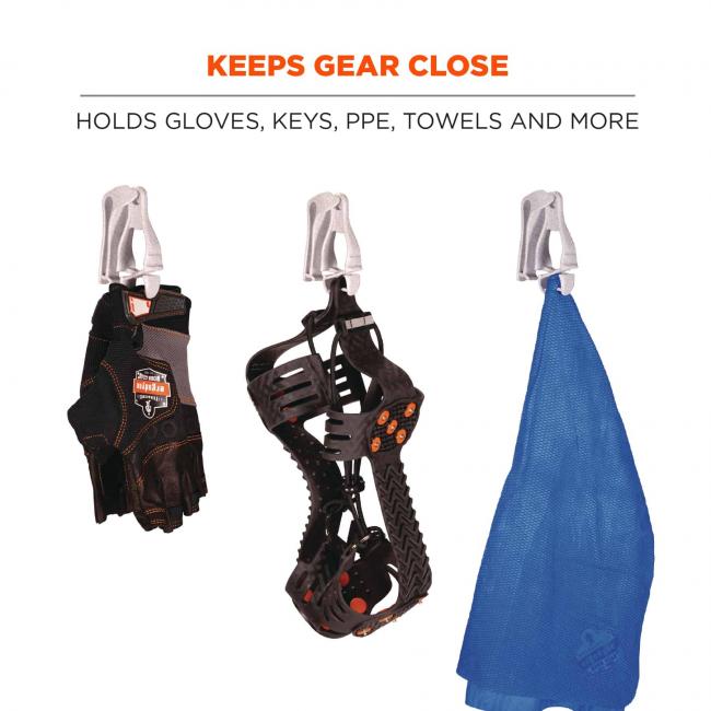 keeps gear close: holds gloves, keys, ppe, towels, and more image 2