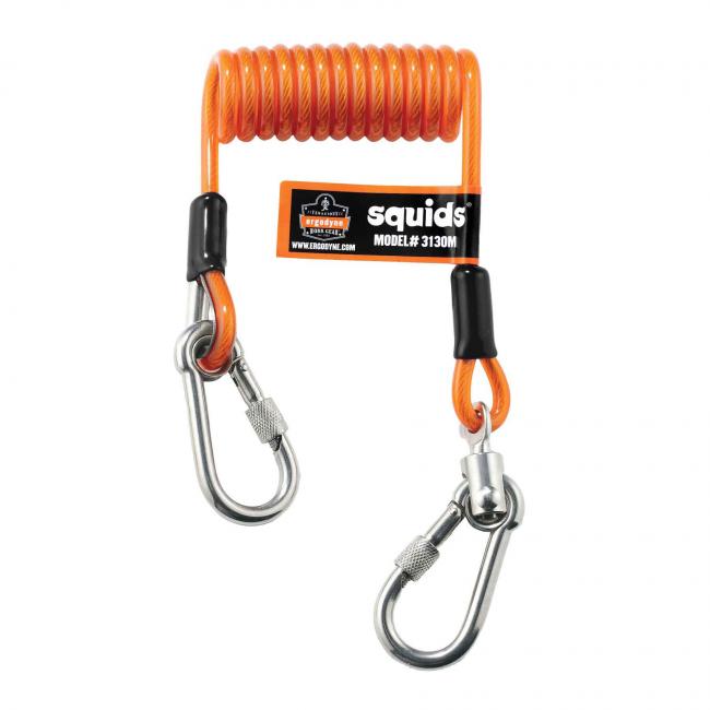 3130 5lb Orange Coiled Cable Lanyard-5lbs tool-lanyards image 100