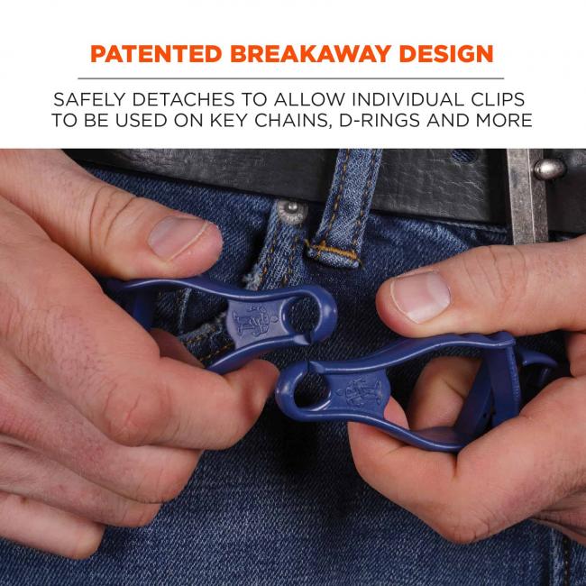 patented breakaway design: safely detaches to allow individual clips to be used on key chains, d-rings and more image 6