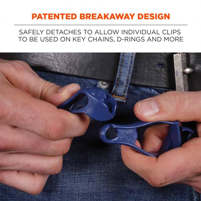 patented breakaway design: safely detaches to allow individual clips to be used on key chains, d-rings and more image 6