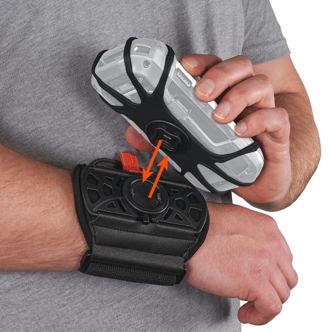 Device being attached to wrist mount