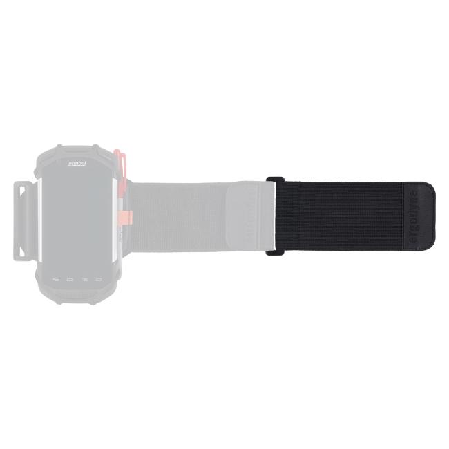 Scanner wrist mount extender strap holding a red marker.