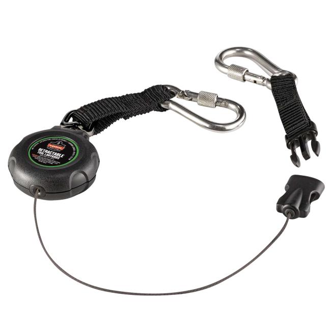 3000 Standard Black Retractable Dual SS Carabiner - 1lb image 2