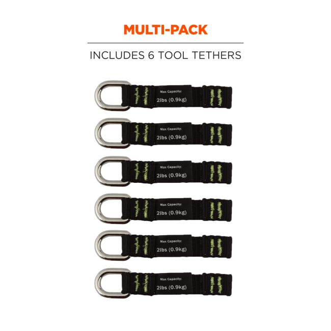 Multi-pack: includes 6 tool tethers