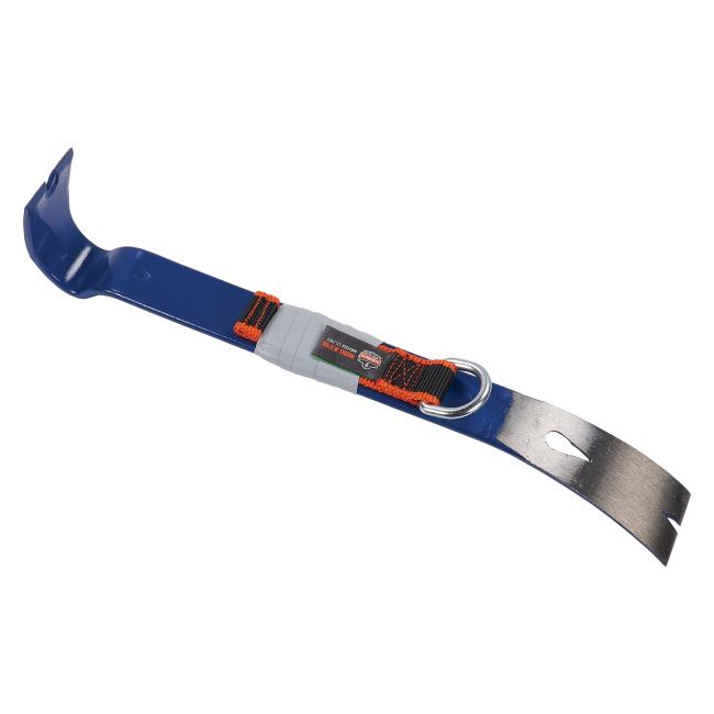 web d-ring tool tail attached to a prybar