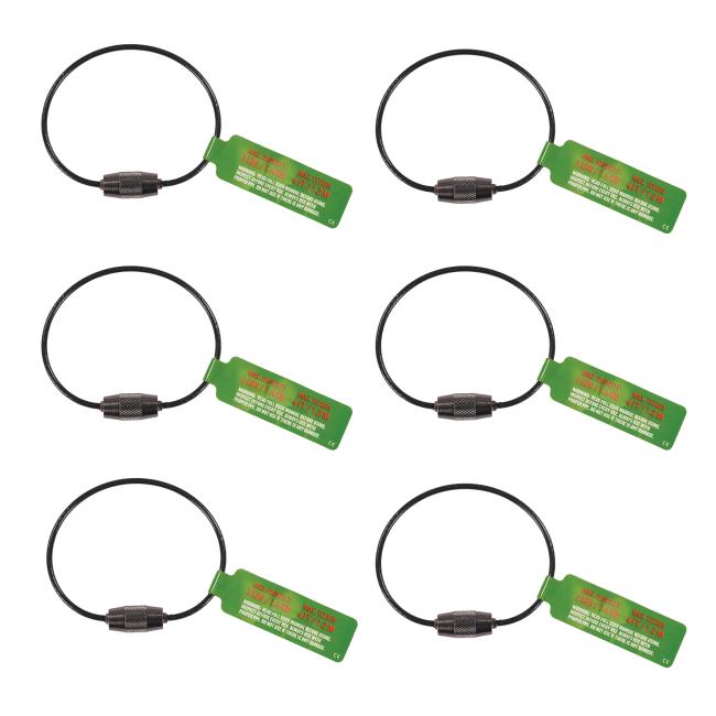6-pack of closed wire screw gate tool tail