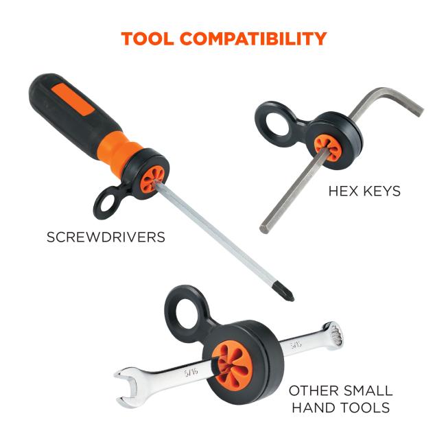Tool compatibility with screwdrivers, hex keys, and other small hand tools