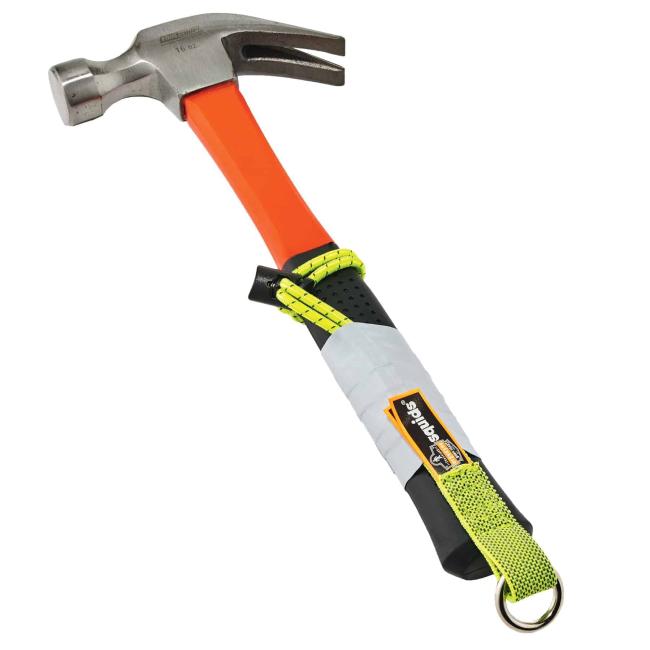 3703 Standard 11" Lime Elastic Loop Tool Tailsâ„¢ - 15lbs Tool Lanyards image 3