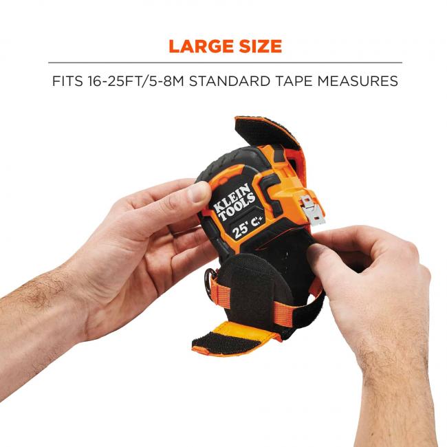 large size: fits 16-25ft/5-8m standard tape measures 