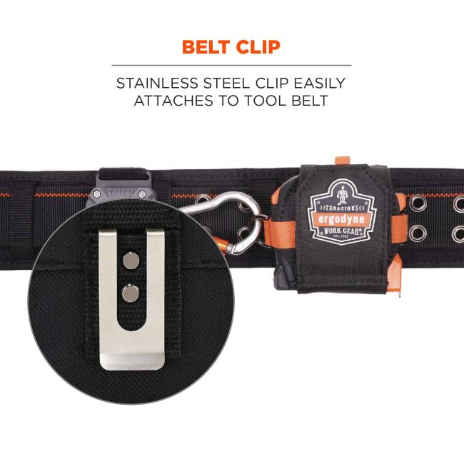 belt clip: stainless steel clip easily attaches to tool belt