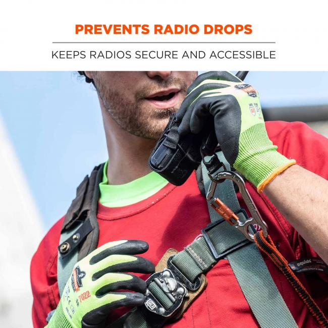 Prevents radio drops: keeps radios secure and accessible