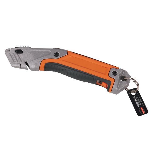 Split ring tool attached to utility knife