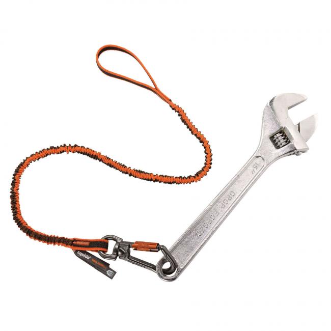 3109F(x) Standard Orange Single Triple-Locking Carabiner with Swivel-15lbs image 2