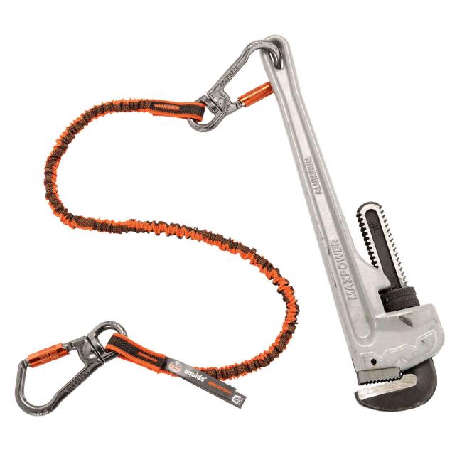 3119F(x) Standard Orange Single Triple-Locking Carabiner with Swivel-15lbs image 3