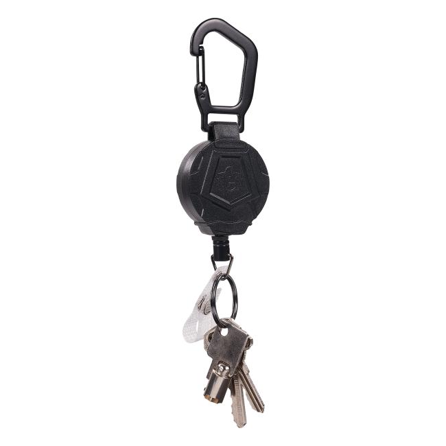 ID Badge Reel caribiner attached to keys