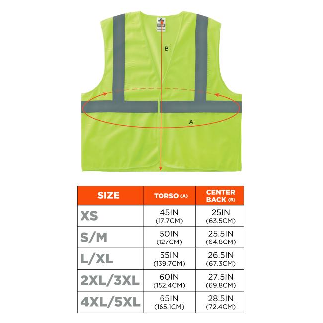 Hi-Vis Work Vest, Type R Class 2 Super Economy with Hook & Loop | Ergodyne